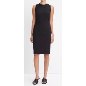 Vince Black Sheath Dress Size Medium Sleeveless Classic LBD Stretch Wedding Gues